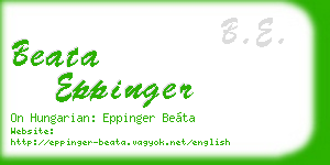 beata eppinger business card